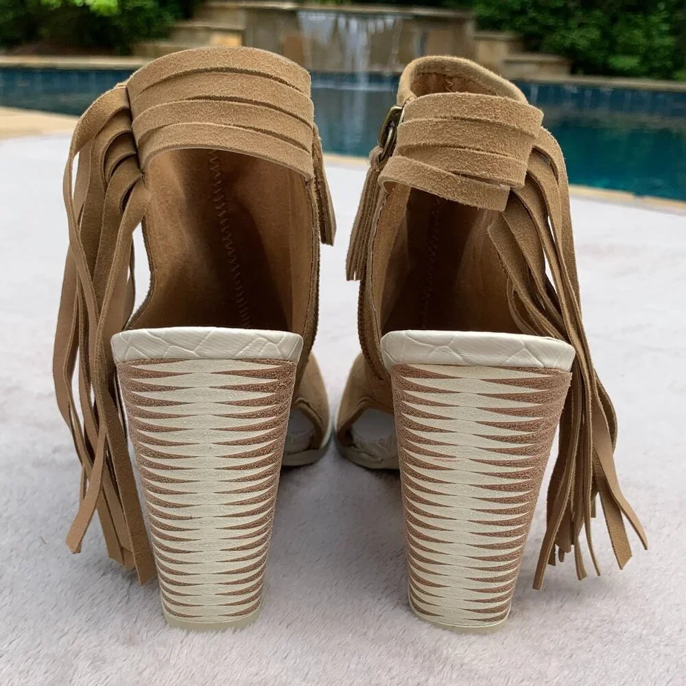 Aldo Lennoxville Suede Block Heel Booties Sz 7.5 - Picture 4 of 14